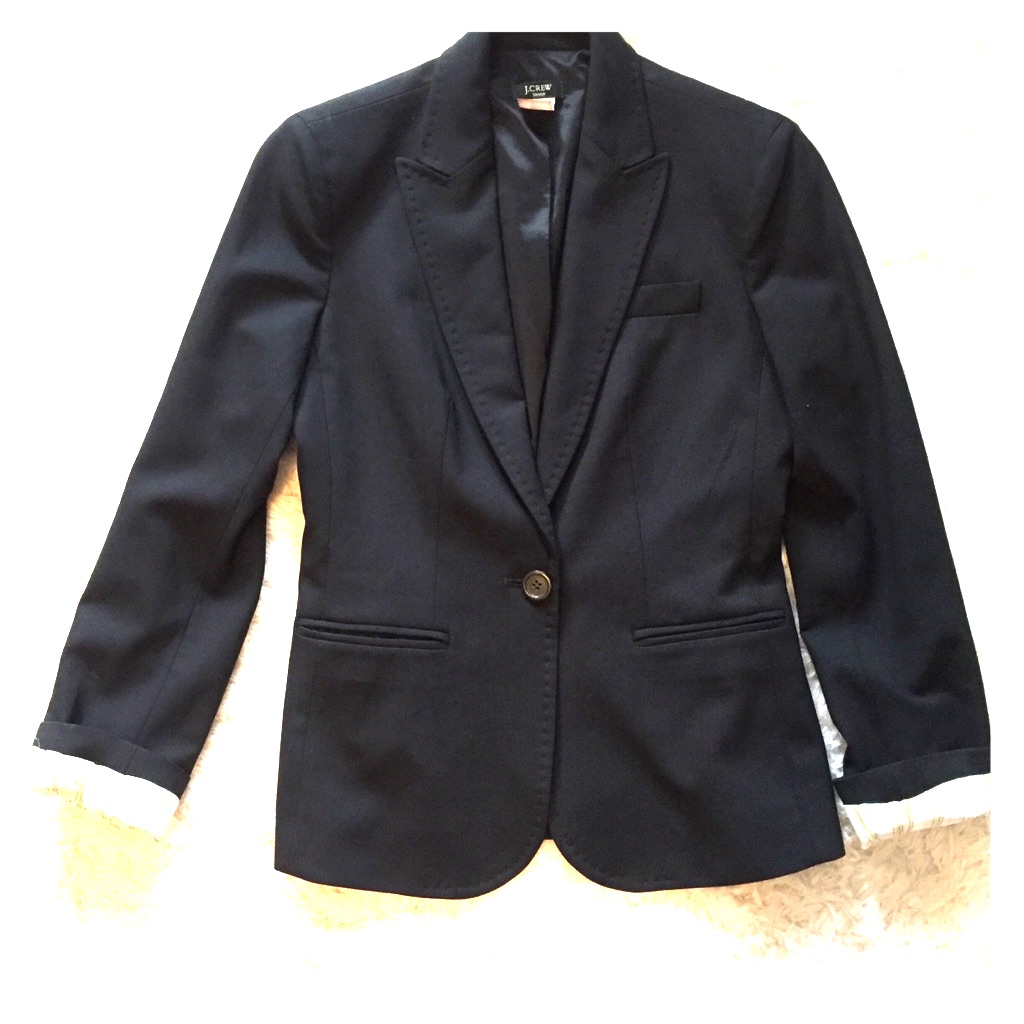 Jcrew Stretch Blazer With Contrast Detailing, 0p